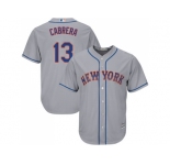 Youth New York Mets #13 Asdrubal Cabrera Grey Cool Base Stitched MLB Jersey