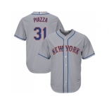 Youth New York Mets #31 Mike Piazza Grey Cool Base Stitched MLB Jersey