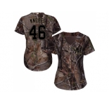 Women Milwaukee Brewers #46 Corey Knebel Camo Realtree Collection Cool Base Stitched MLB Jersey
