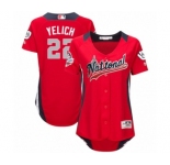 Women's Majestic Milwaukee Brewers #22 Christian Yelich Game Red National League 2018 MLB All-Star MLB Jersey