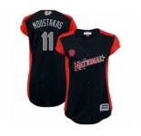 Women's Milwaukee Brewers #11 Mike Moustakas Authentic Navy Blue National League 2019 Baseball All-Star Jersey