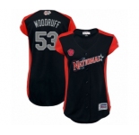 Women's Milwaukee Brewers #53 Brandon Woodruff Authentic Navy Blue National League 2019 Baseball All-Star Jersey