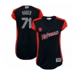 Women's Milwaukee Brewers #71 Josh Hader Authentic Navy Blue National League 2019 Baseball All-Star Jersey