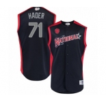 Youth Milwaukee Brewers #71 Josh Hader Authentic Navy Blue National League 2019 Baseball All-Star Jersey