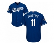 Youth Majestic Los Angeles Dodgers #11 Logan Forsythe Replica Royal Blue Alternate 2017 World Series Bound Cool Base MLB Jersey