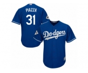 Youth Majestic Los Angeles Dodgers #31 Mike Piazza Replica Royal Blue Alternate 2017 World Series Bound Cool Base MLB Jersey