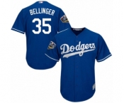 Youth Majestic Los Angeles Dodgers #35 Cody Bellinger Authentic Royal Blue Alternate Cool Base 2018 World Series MLB Jersey