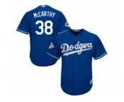 Youth Majestic Los Angeles Dodgers #38 Brandon McCarthy Replica Royal Blue Alternate 2017 World Series Bound Cool Base MLB Jersey
