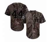 Youth Majestic Los Angeles Dodgers #44 Rich Hill Authentic Camo Realtree Collection Flex Base 2018 World Series MLB Jersey