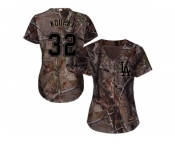 Women Los Angeles Dodgers #32 Sandy Koufax Camo Realtree Collection Cool Base Stitched MLB Jersey