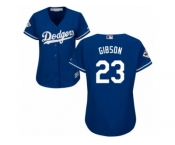 Women Majestic Los Angeles Dodgers #23 Kirk Gibson Authentic Royal Blue Alternate 2017 World Series Bound Cool Base MLB Jersey
