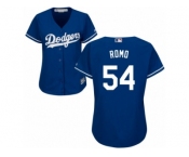 Women's Majestic Los Angeles Dodgers #54 Sergio Romo Replica Royal Blue Alternate Cool Base MLB Jersey