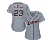 Women's Detroit Tigers #23 Kirk Gibson Grey Road Stitched MLB Jersey