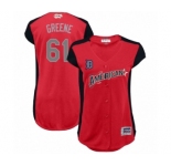 Women's Detroit Tigers #61 Shane Greene Authentic Red American League 2019 Baseball All-Star Jersey