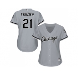 Women's Chicago White Sox #21 Todd Frazier Grey Road Stitched MLB Jersey
