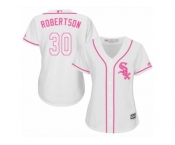 Women's Majestic Chicago White Sox #30 David Robertson Authentic White Fashion Cool Base MLB Jersey