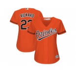 Women's Baltimore Orioles #23 Joey Rickard Orange Alternate Stitched MLB Jersey
