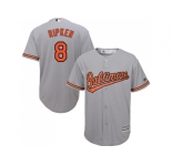 Youth Baltimore Orioles #8 Cal Ripken Grey Cool Base Stitched MLB Jersey