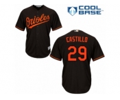 Youth Majestic Baltimore Orioles #29 Welington Castillo Authentic Black Alternate Cool Base MLB Jersey