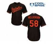 Youth Majestic Baltimore Orioles #58 Jeremy Hellickson Replica Black Alternate Cool Base MLB Jersey