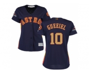 Women Houston Astros #10 Yuli Gurriel Navy 2018 Gold Program Cool Base Stitched Baseball Jersey
