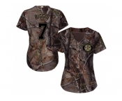 Women Houston Astros #7 Craig Biggio Camo Realtree Collection Cool Base Stitched MLB Jersey