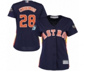 Women's Houston Astros #28 Robinson Chirinos Authentic Navy Blue Alternate Cool Base 2019 World Series Bound Baseball Jersey