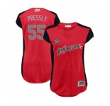 Women's Houston Astros #55 Ryan Pressly Authentic Red American League 2019 Baseball All-Star Jersey