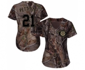 Women's Majestic Houston Astros #21 Andy Pettitte Authentic Camo Realtree Collection Flex Base MLB Jersey