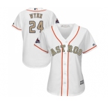 Women's Majestic Houston Astros #24 Jimmy Wynn Authentic White 2018 Gold Program Cool Base MLB Jersey