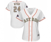 Women's Majestic Houston Astros #24 Jimmy Wynn Authentic White 2018 Gold Program Cool Base MLB Jersey
