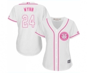 Women's Majestic Houston Astros #24 Jimmy Wynn Authentic White Fashion Cool Base MLB Jersey