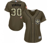 Women's Majestic Houston Astros #30 Hector Rondon Authentic Green Salute to Service MLB Jersey