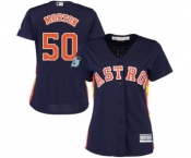 Women's Majestic Houston Astros #50 Charlie Morton Authentic Navy Blue Alternate Cool Base MLB Jersey
