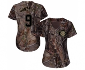 Women's Majestic Houston Astros #9 Marwin Gonzalez Authentic Camo Realtree Collection Flex Base MLB Jersey