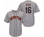 Youth Houston Astros #16 Aledmys Diaz Authentic Grey Road Cool Base Baseball Jersey