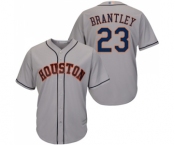 Youth Houston Astros #23 Michael Brantley Authentic Grey Road Cool Base Baseball Jersey