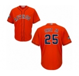 Youth Houston Astros #25 Jose Cruz Jr. Authentic Orange Alternate Cool Base 2019 World Series Bound Baseball Jersey