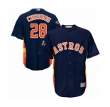 Youth Houston Astros #28 Robinson Chirinos Authentic Navy Blue Alternate Cool Base 2019 World Series Bound Baseball Jersey