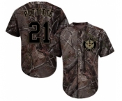 Youth Majestic Houston Astros #21 Andy Pettitte Authentic Camo Realtree Collection Flex Base MLB Jersey