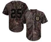 Youth Majestic Houston Astros #25 Jose Cruz Jr. Authentic Camo Realtree Collection Flex Base MLB Jersey