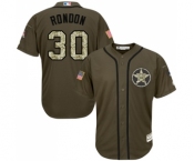 Youth Majestic Houston Astros #30 Hector Rondon Authentic Green Salute to Service MLB Jersey