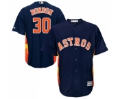 Youth Majestic Houston Astros #30 Hector Rondon Authentic Navy Blue Alternate Cool Base MLB Jersey