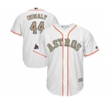 Youth Majestic Houston Astros #44 Roy Oswalt Authentic White 2018 Gold Program Cool Base MLB Jersey