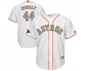 Youth Majestic Houston Astros #44 Roy Oswalt Authentic White 2018 Gold Program Cool Base MLB Jersey
