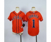 youth mlb jerseys houston astros #1 correa orange
