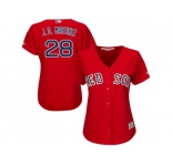 Youth Boston Red Sox #28 J. D. Martinez Red Cool Base Stitched Baseball Jersey
