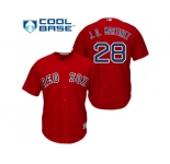 Youth Boston Red Sox #28 J. D. Martinez Red Cool Base Stitched Baseball Jerseys