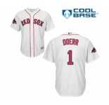 Youth Majestic Boston Red Sox #1 Bobby Doerr Authentic White Home Cool Base 2018 World Series Champions MLB Jersey