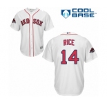 Youth Majestic Boston Red Sox #14 Jim Rice Authentic White Home Cool Base 2018 World Series Champions MLB Jersey